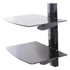 TTAP TTD 2 SHELF Double Wall Mount Tempered Glass Shelf with Safety Lo