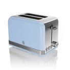Swan ST19010BLN 2 Slice Retro Style Toaster in Blue Chrome