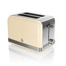 Swan ST19010CN 2 Slice Retro Style Toaster in Cream Chrome