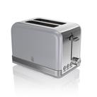 Swan ST19010GRN 2 Slice Retro Style Toaster in Grey Chrome