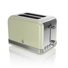 Swan ST19010GN 2 Slice Retro Style Toaster in Green Chrome