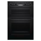 Bosch MBS533BB0B Series 4 Built In Hot Air Double Oven in Black