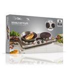 Daewoo SDA1732 Double Solid Plate Table Top Hob in Stainless Steel