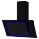 Culina UBAHALO7 70cm Angled Chimney Hood in Black Glass Touch Controls