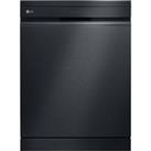 LG DF455HMS 60cm Dishwasher in Black 14 Place Setting C Rated Wi Fi