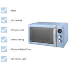 Swan SM22030LBLN Retro Style Microwave Oven in Blue 20 Litre 800W 2 Pr