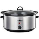 Tower T16040 6 5 Litre Slow Cooker in Stainless Steel