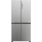 Haier HCR3818ENMM American 4 Door Fridge Freezer in St Steel E Rated
