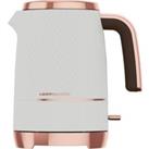 Beko WKM8306W Cosmopolis Kettle in White and Rose Gold