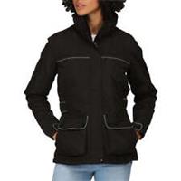 Regatta Linnette Insulated Womens Waterproof Jacket Black Hooded Outdoor Coat - M Regular