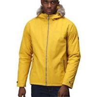 Regatta Haig Mens Waterproof Jacket Yellow Hooded Outdoor Walking Hiking Coat