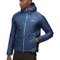 Regatta Radnor Insulated Mens Waterproof Jacket Blue Hooded Outdoor Walking Coat