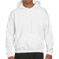 Blank Threads Classic Mens Hoody White Gym Hooded With Pockets Adjustable Sports