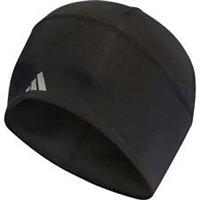 adidas AeroReady Fitted Running Beanie Black Reflective Run Lightweight Hat Mens