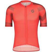 Scott RC Premium Climber Mens Cycling Jersey Red Short Sleeve Full Zip Road Top - L Regular