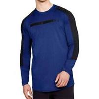 Under Armour Perpetual Fitted Mens Training Top Blue Long Sleeve Running Run Gym - S Regular