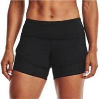 Under Armour Rush Run Womens Running Shorts Black 2 In 1 Compression Twin Short