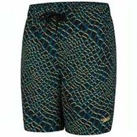 Speedo JunglePuzzle Junior Swim Shorts Black 15 Inch Kids Swimming Adjustable