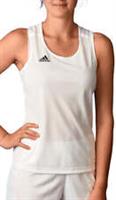 adidas T19 Womens Training Vest White Workout Fitness Breathable Tank Top Ladies - S Regular