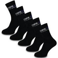 CoreX Fitness Leisure 5 Pack Mid Calf Sport Socks Black Mens Fashion Comfort