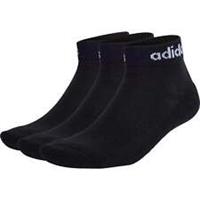 adidas Cushioned Linear 3 Pack Ankle Training Socks Black Gym Ankle Length