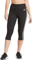 adidas Train Essentials 3 Stripes Womens Training Tights Black 3/4 Capri Gym - XL Regular