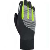 Oxford Bright 1.0 Full Finger Cycling Gloves Black Thermal Reflective Bike Ride