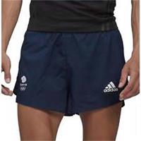 adidas Team GB Mens Running Shorts Navy Lined Run Jogging Short 3 Stripes - 40" Regular