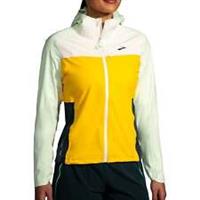 Brooks High Point Waterproof Womens Running Jacket Yellow Run Lightweight Ladies - S Regular