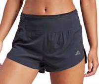 adidas Adizero Womens Split Running Shorts Black Zip Pocket Lined Reflective Run