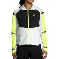 Brooks Carbonite Womens Running Jacket Grey Hooded Run Lightweight Breathable - S Regular