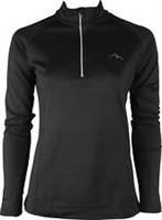 More Mile Vivid Womens Running Top Black Long Sleeve Half Zip Run Hi Vis Jogging - XL Regular