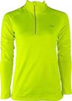 More Mile Vivid Womens Running Top Yellow Long Sleeve Half Zip Run Hi Vis Jersey - L Regular