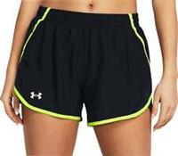 Under Armour Fly By Womens Running Shorts Black 3 Inch Lightweight Zip Pocket