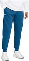 Under Armour Rival Fleece Mens Training Joggers Blue Pockets Workout Sweatpants