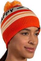 Brooks Heritage Pom Running Beanie Orange Run Hat Mens Womens