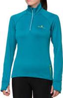 Ronhill Tech Winter Womens Running Top Blue Long Sleeve Half Zip Base Layer Run