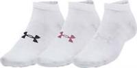 Under Armour Essentials 3 Pack Low Socks White Arch Support Gym Training Mens - UK 8 - 11.5 Regular