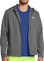 Under Armour Launch Hooded Mens Running Jacket Grey Run Lightweight Breathable