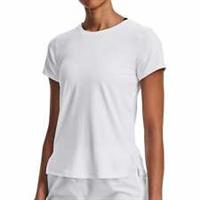 Under Armour Iso-Chill 200 Laser Womens Running Top White Short Sleeve T-Shirt - L Regular