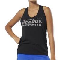 Reebok Workout Ready Meet You There Womens Training Vest Black Fitness Tank Top
