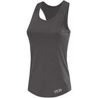 TCA Impulse Racerback Womens Running Vest Grey Printed Run Lightweight Tank Top