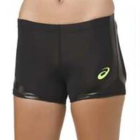 Asics Moving Womens Short Tights Black Running Fitted Sports Training Run Shorts