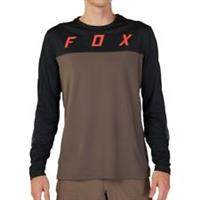 Fox Defend Cekt Mens Cycling Jersey Brown Long Sleeve MTB Mountain Bike Ride Top - L Regular