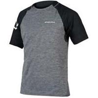 Endura SingleTrack Mens Cycling Jersey Grey Short Sleeve MTB Mountain Bike Top - 2XL Regular