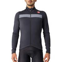 Castelli Puro 3 Mens Cycling Jersey Black Long Sleeve Reflective Thermal Top - 3XL Regular