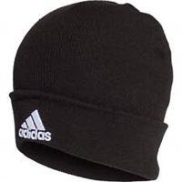 adidas Logo Running Beanie Black Run Hat Mens Womens 3 Stripes