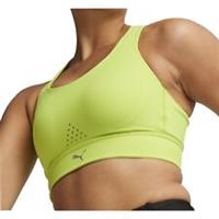 Puma PWRbreathe Womens Running Sports Bra Green Support Padded Breathable Run