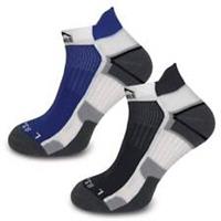 More Mile Miami Running Socks 2 Pack Black Mens Sports Training Run Breathable