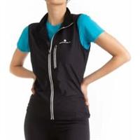Ronhill Core Womens Running Gilet Black Run Breathable Reflective Ladies - L Regular